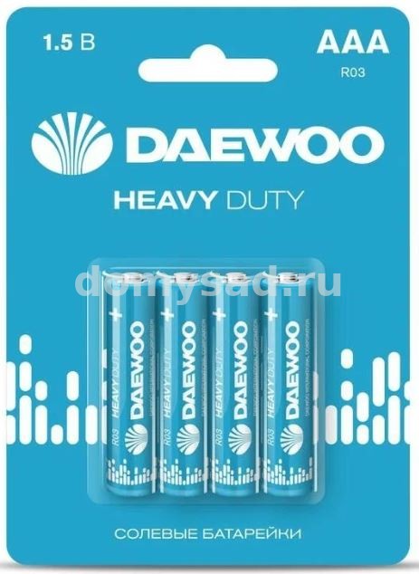 DAEWOO элементы питания Heavy Duty R03 (4/40/960)