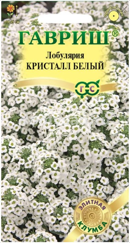 Лобулярия Кристалл Белый 25 шт.Элитная клумба (Гавриш) Ц