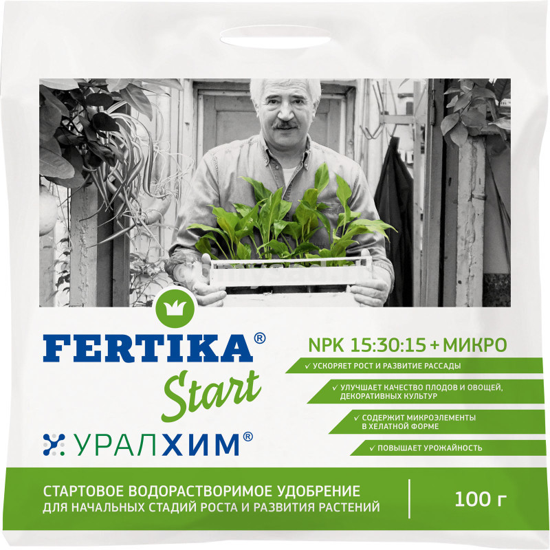 Фертика СТАРТ NPK15:30:15+ МИКРО 100гр./